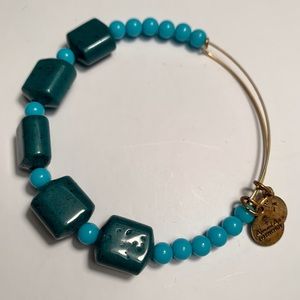 Turquoise beaded Alex and Ani bangle